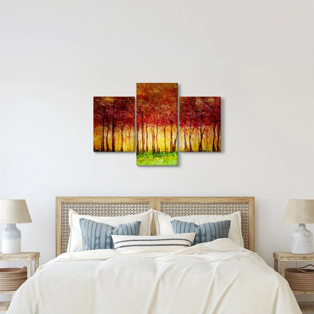 Kép - Lombhullató erdő festménye (90x60 cm)