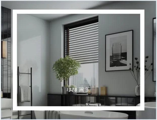 IREDA Fürdőszobatükör LED világítással 90 x 70 cm