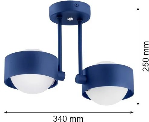 ARGON 7090 MASSIMO PLUS Modern Mennyezeti Lámpa Sötétkék, Opál Szőnyeg G9 IP44