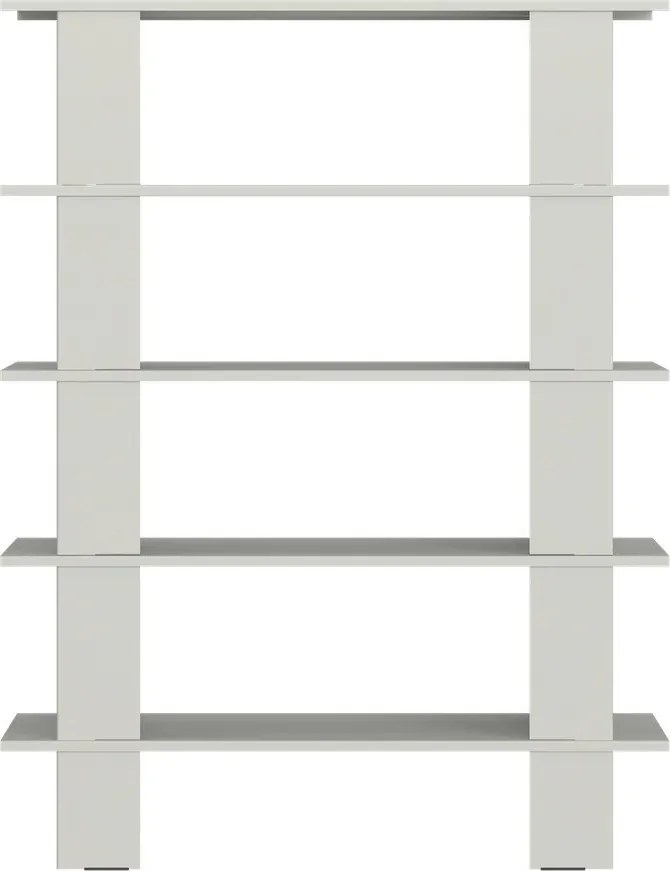 Világosszürke fém könyvespolc 120x156x37 cm Hes – noo.ma