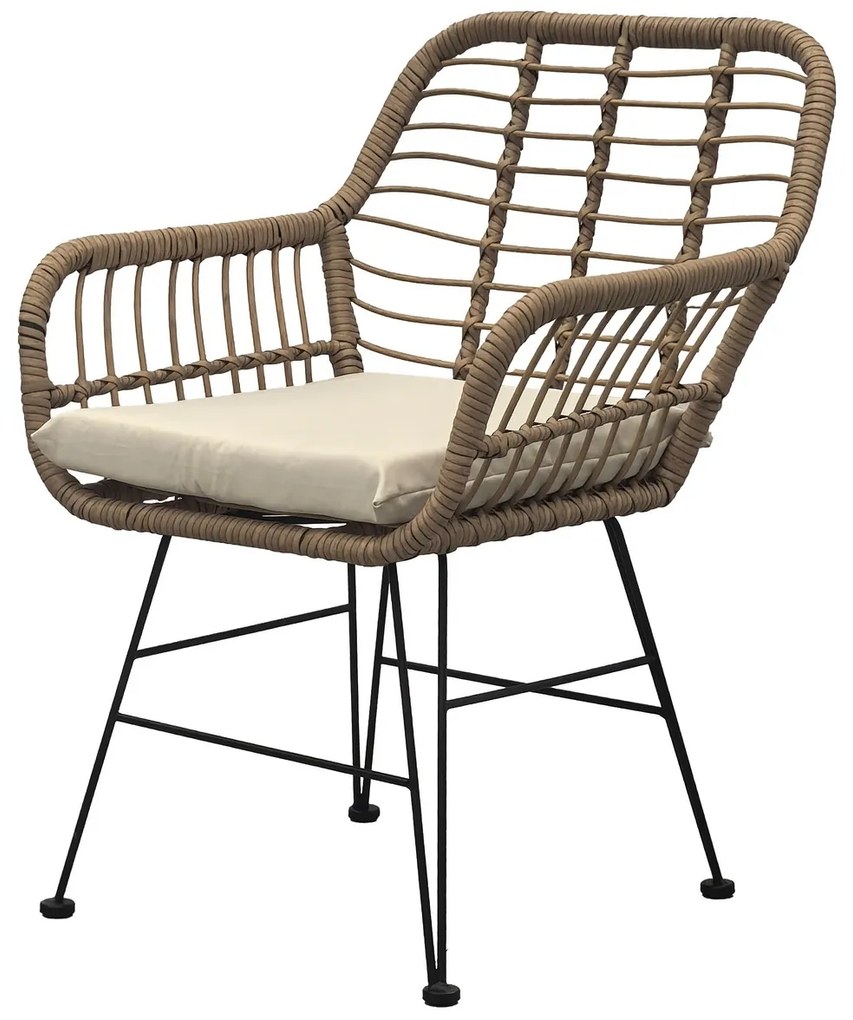 Autronic Kerti szett 1+2, fém, polirattan, természetes, AZ-F1208 NAT