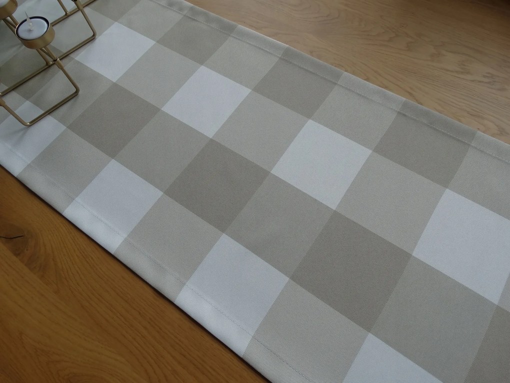 Mg Kockás Feltét Bézs 40x175 varrott