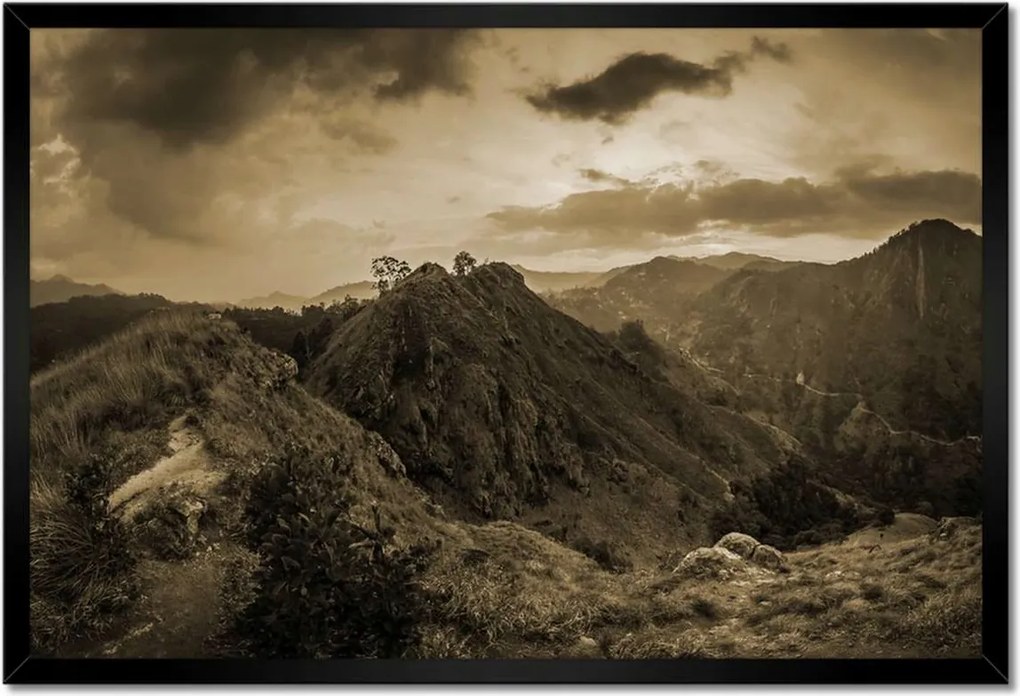 Poszterek keretben 60x40 Barna tájkép Tájkép