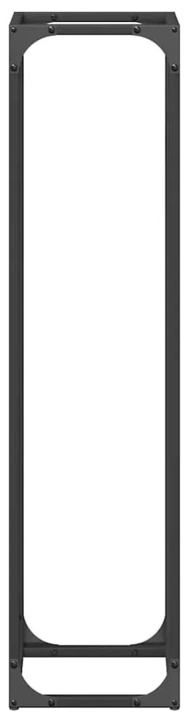 fekete hidegen hengerelt acél tűzifatároló 25x25x100 cm