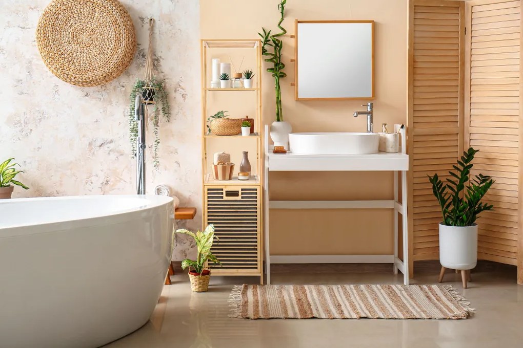 G21 szennyeskosár 30 l polcokkal, bambusz