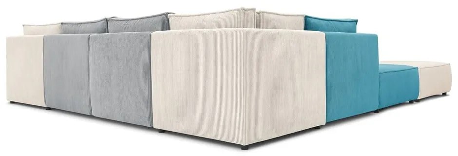 Kordbársony sarokkanapé ("U" alakú-variálható) Nihad modular – Bobochic Paris