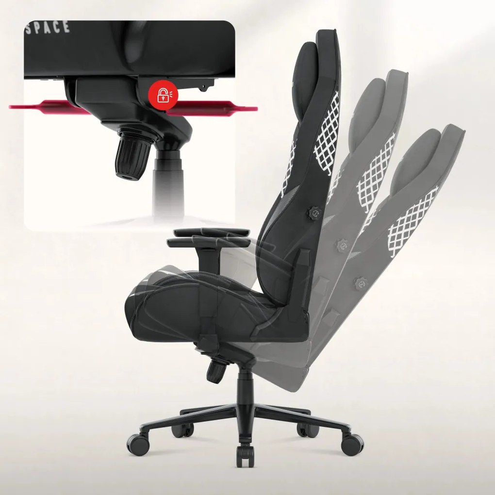 Ultra Gravity, Game szék, ergonomikus, velúr, carbon black