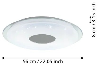 Eglo 900005- LED Dimmelhető mennyezeti lámpa LANCIANO-Z LED/44,8W/230V 2700-6500K
