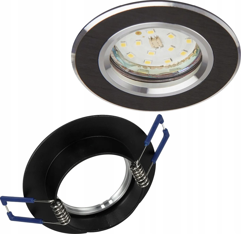 Süllyesztett lámpatest GU10 halogén süllyesztett spot fekete kerek