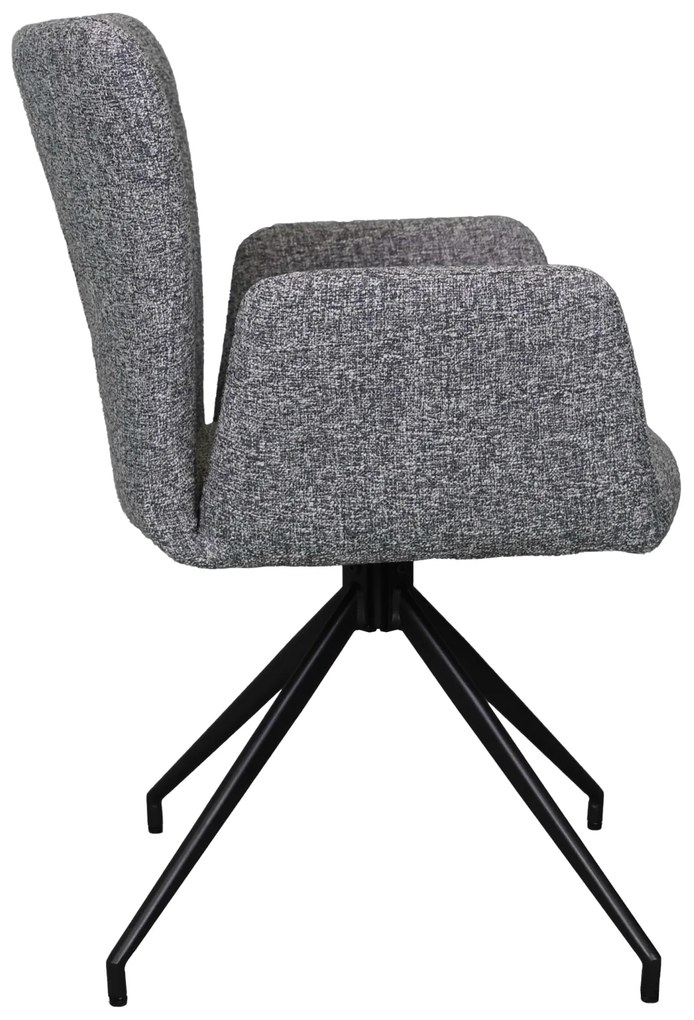 MAZZONI EXPORT SARETTA Szürkéskék (Java 48 szövet) - MODERN KÁRPITOZOTT FORGÓSZÉK NAPPALIBA/ÉTKEZŐBE/LOFT IRODÁBA