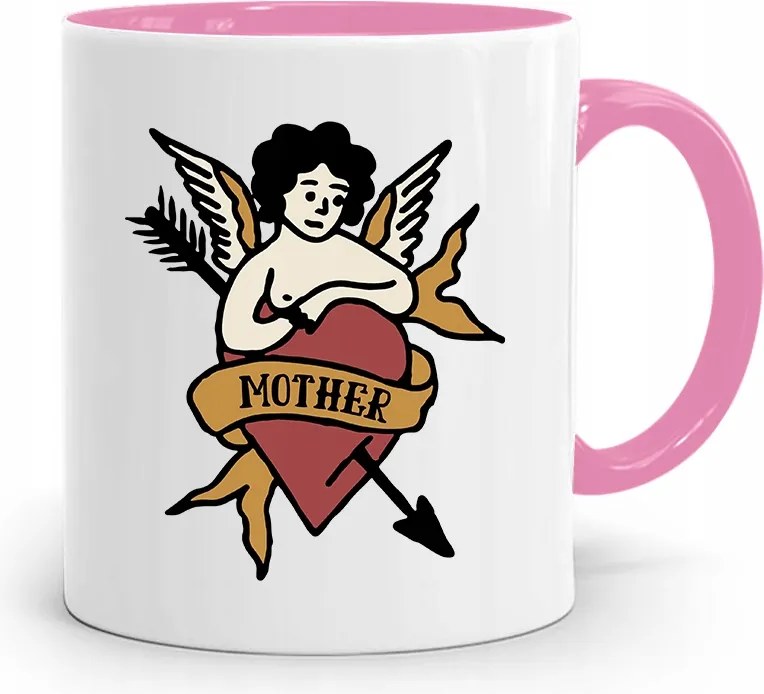 Rózsaszín Bögre Ajándék Anyukáknak Mother Ajándék fényképes nyomtatással