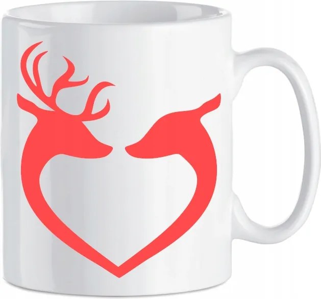 Szarvas mintás bögre Szarvas szív 330 ml