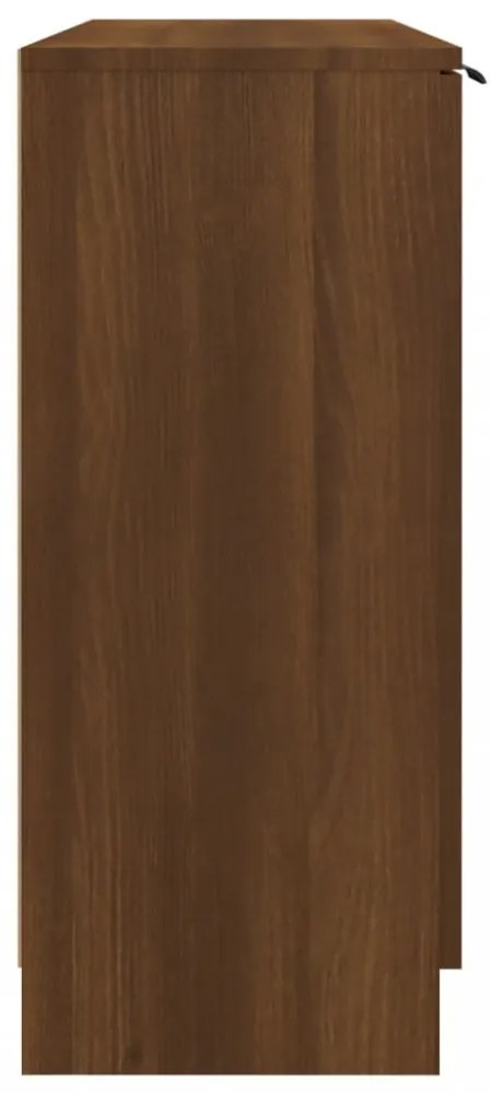 barna tölgy színű szerelt fa tálalószekrény 90,5 x 30 x 70 cm