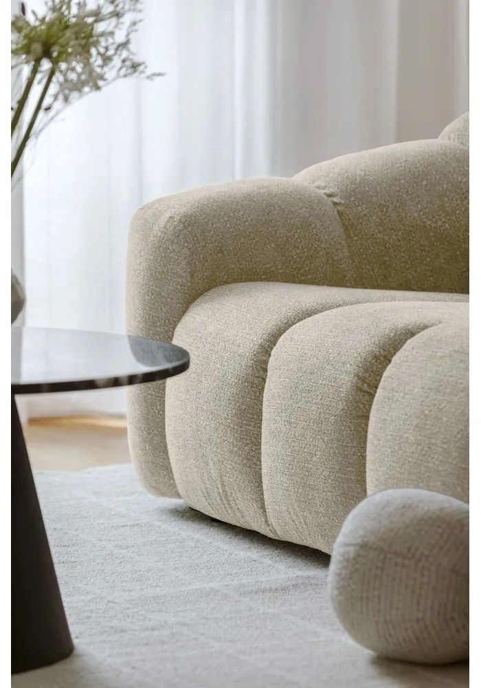 Bézs sarokkanapé (bal oldali-L alakú) Shell – Miuform