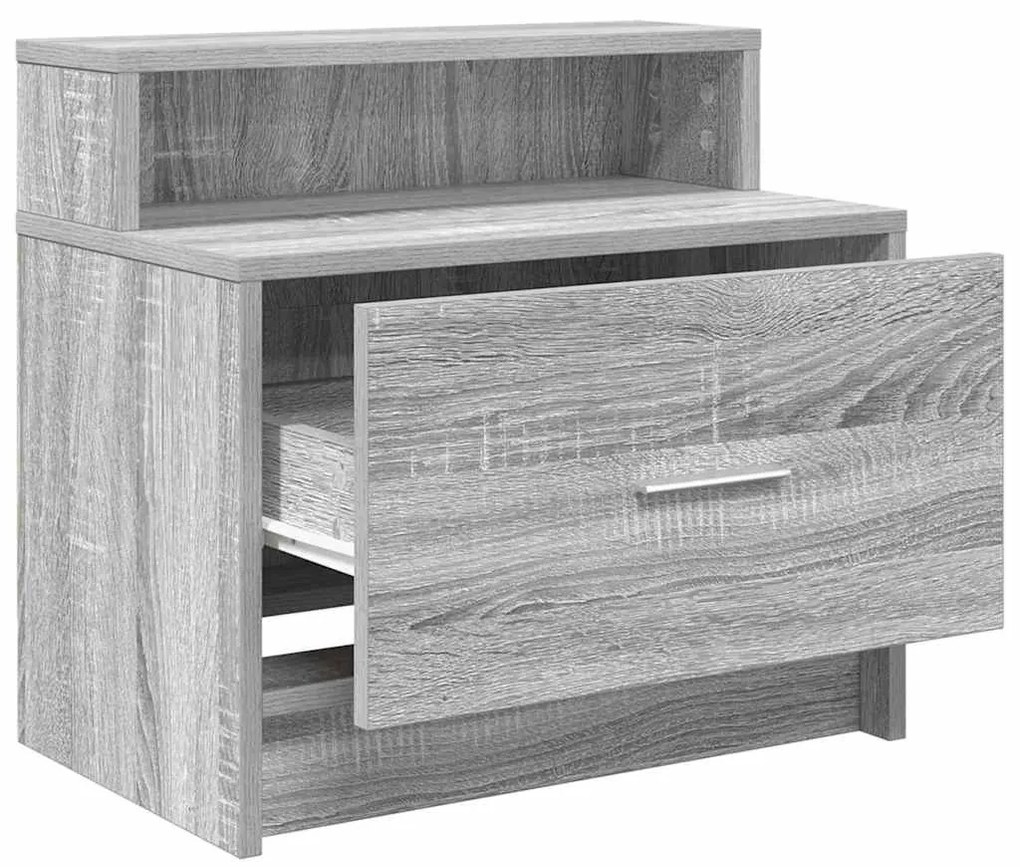 Éjjeliszekrények fiókos 2 db szürke sonoma 51 x 31 x 47 cm