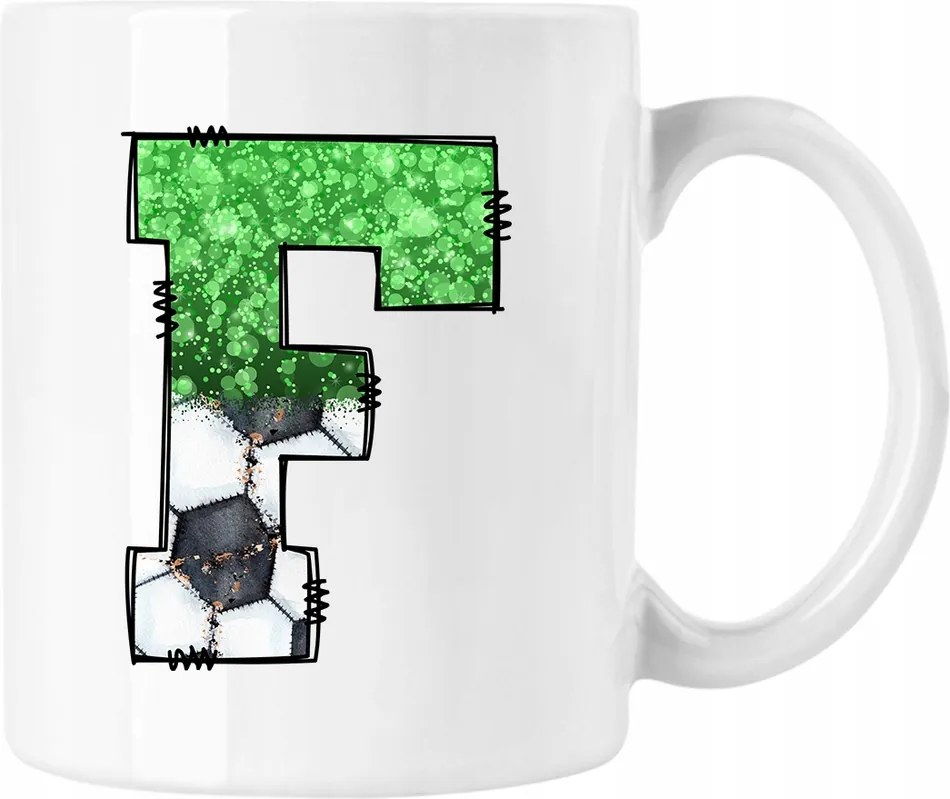 Bögre Labda Ábécé F betű 21 Fehér 330ml