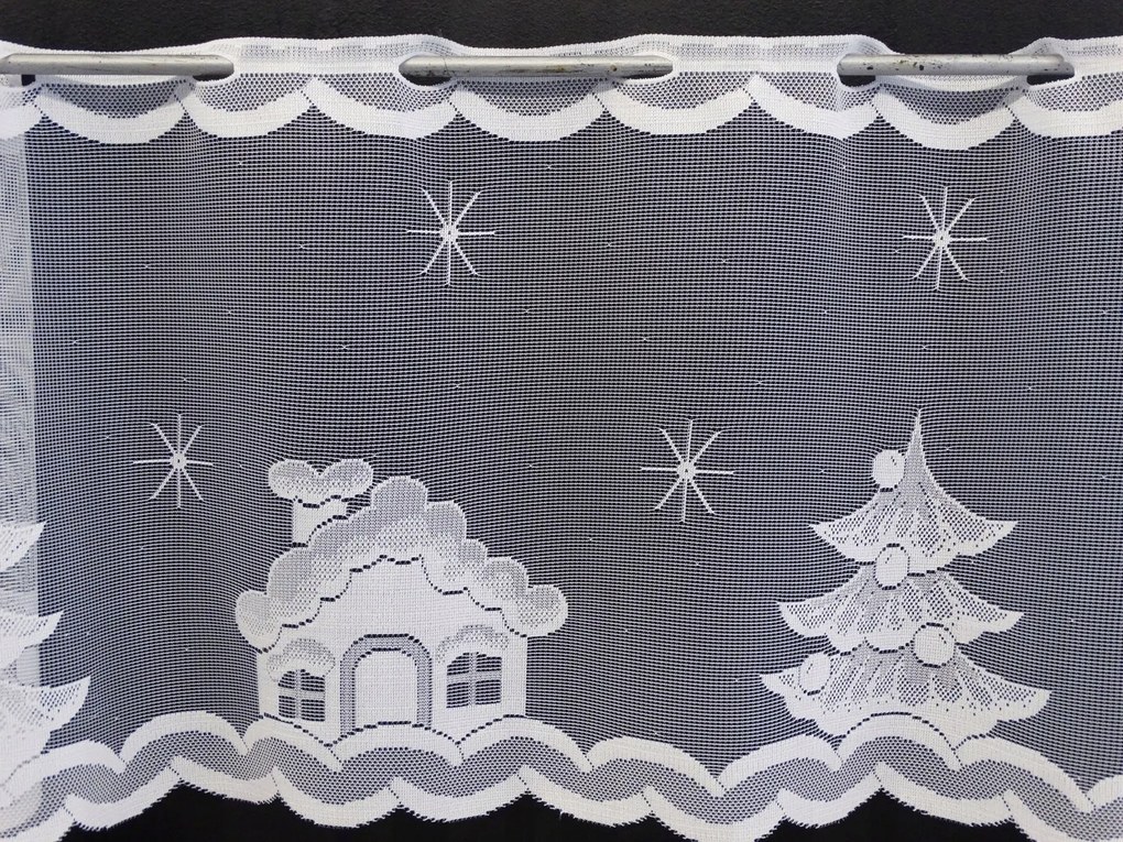 Mg Függönydísz 35970 Karácsonyfa fehér mag 60cm