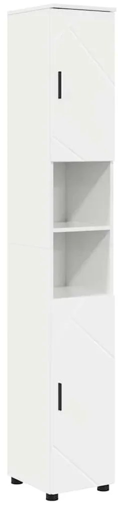 Fürdőszobai magas szekrény Magasfényű fehér 30 x 35 x 192 cm