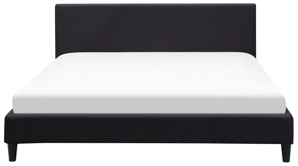 Fekete Szövet Cserélhető Ágykeret Huzat 180 x 200 cm FITOU Beliani