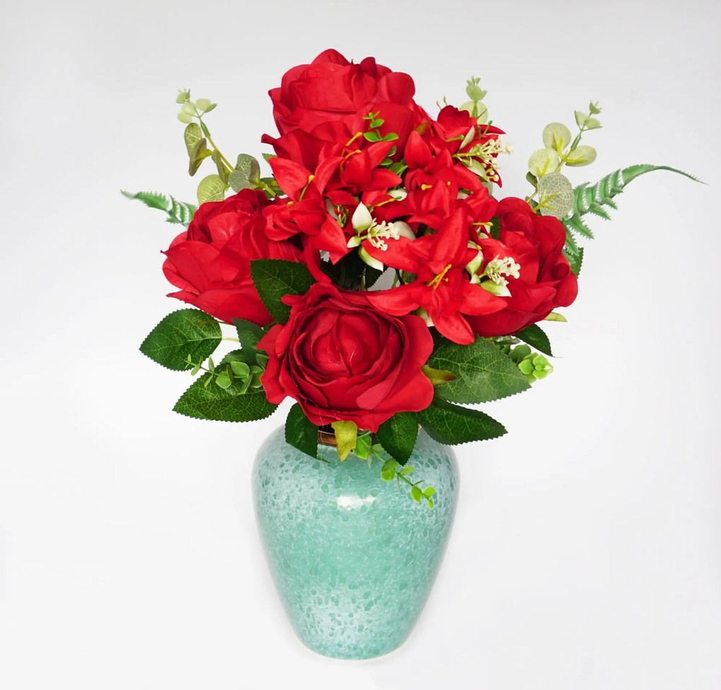 Rózsacsokor Rózsák művirágok Piros nád Virág ág Nagy