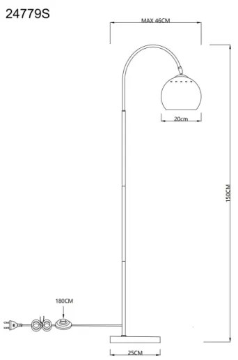 Globo 24779S - Állólámpa BENNO 1xE27/60W/230V bézs