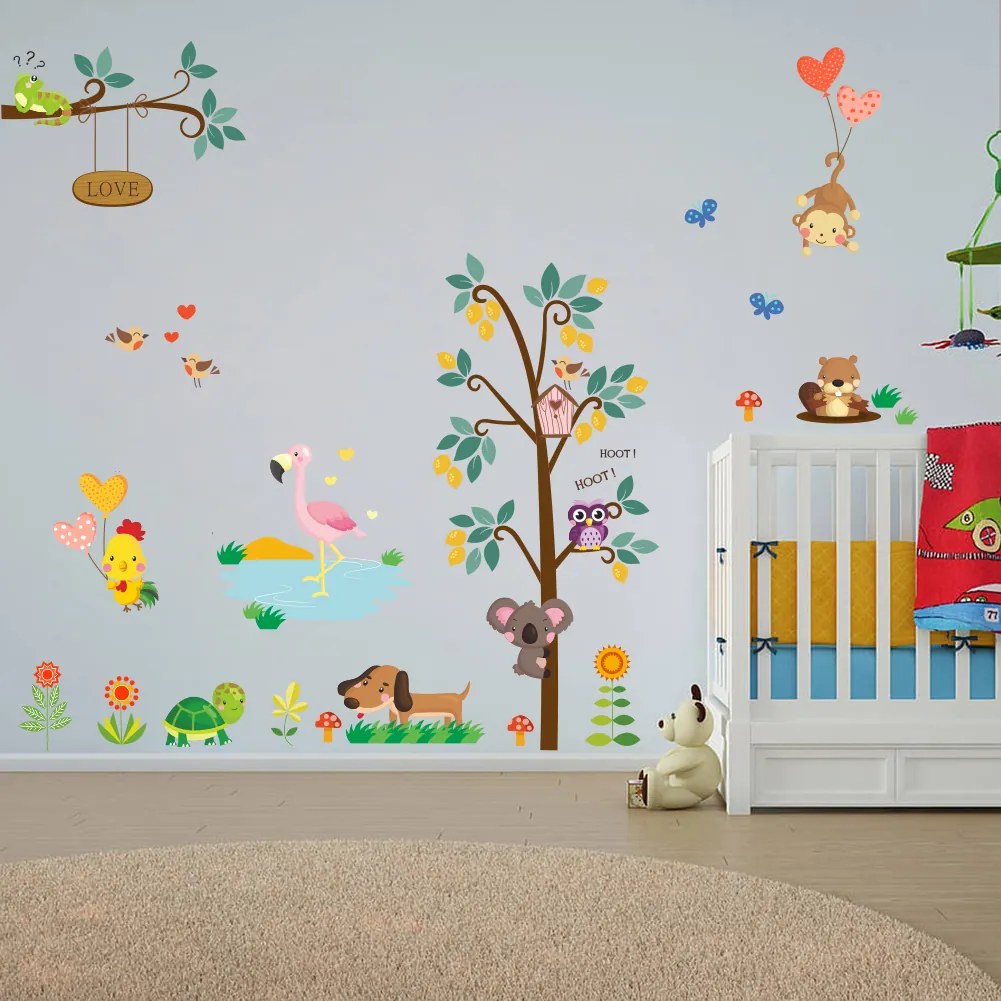 PIPPER | Falmatrica"Fa állatokkal 2" 103x74 cm