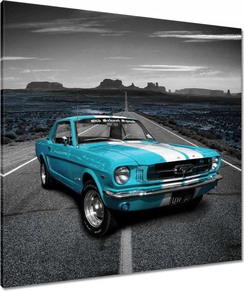 Vászonkép 80x80 Kék Ford Mustang