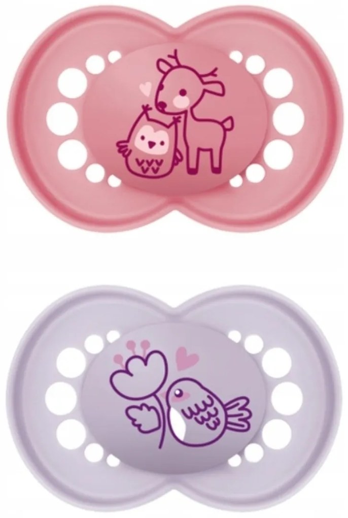 Fogszabályozási szilikon cumi Original Planet Love, Girl 6 m+, lila, por