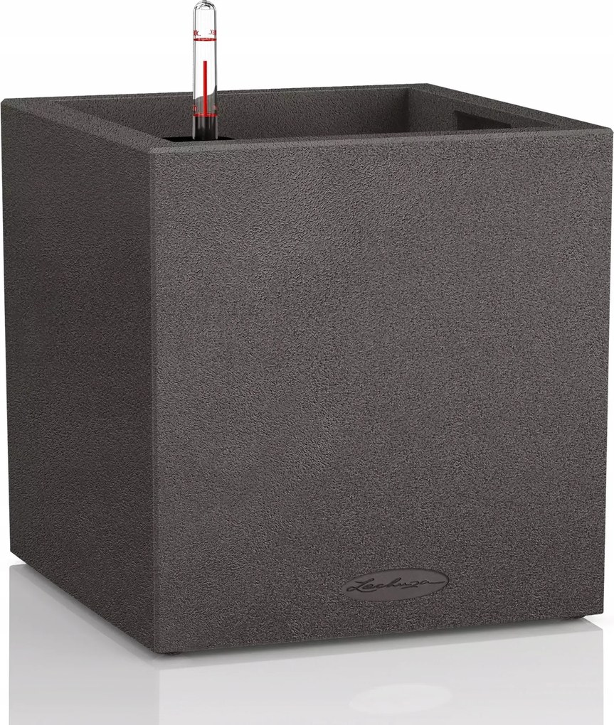 Virágtartó Lechuza Canto Stone 40 Low önöntöző Fekete Grafit