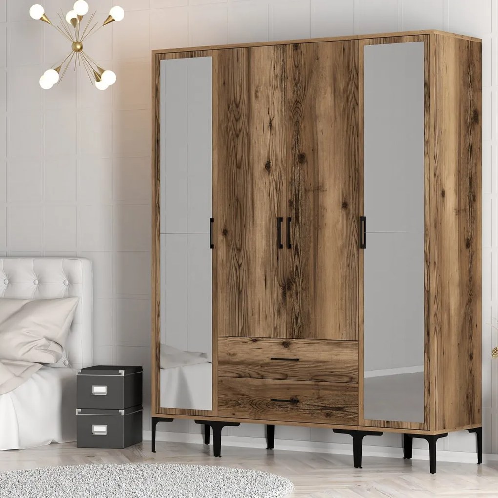 Kumsal gardróbszekrény, dió, 160 cm – TR845HCT5477