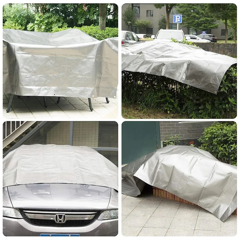 Ezüstbarna színű fagyálló takaróponyva 6m x 10m