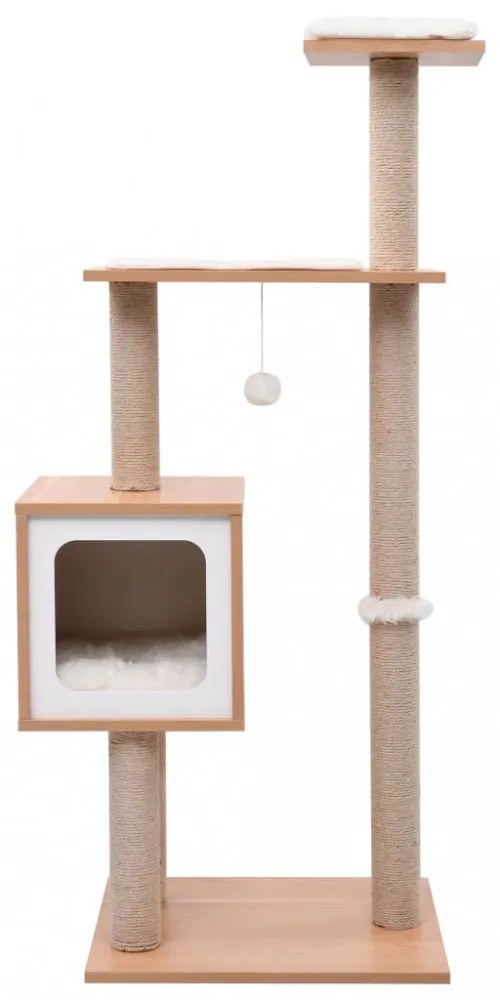 Macskabútor szizál kaparófákkal 123 cm