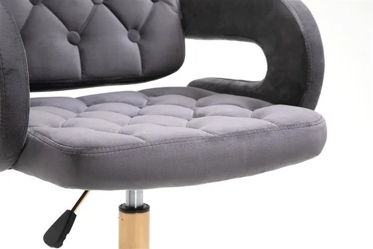 HR8403K Grafit modern velúr szék arany lábbal