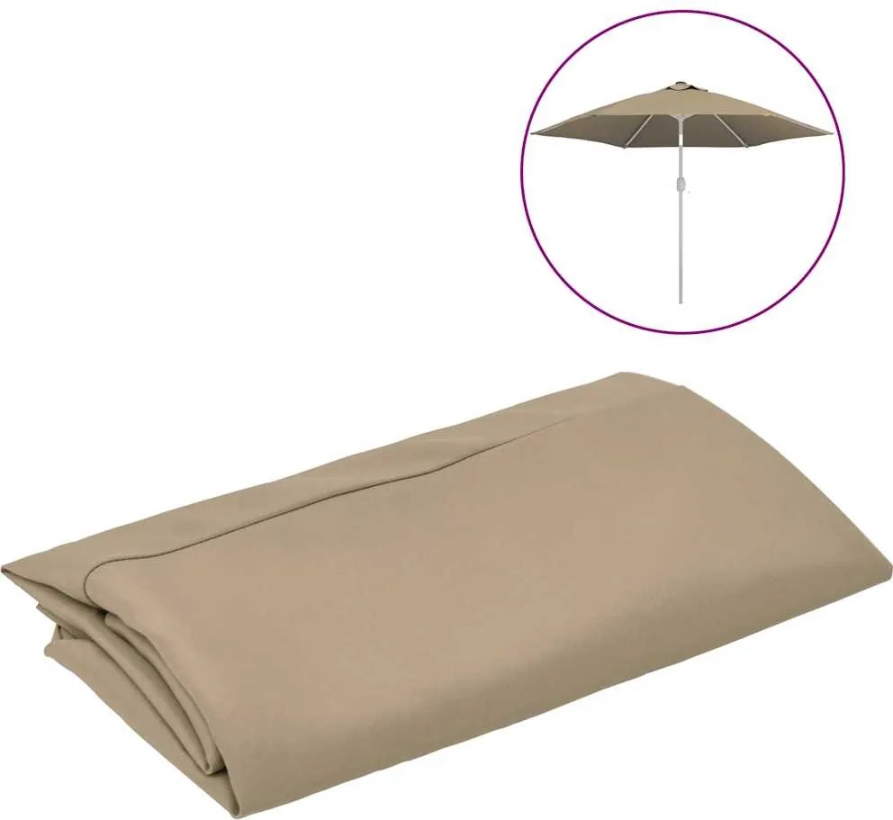 vidaXL tópszínű kültéri napernyőponyva 300 cm