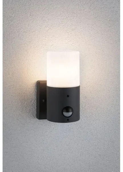 Paulmann 94648 - 1xE27/15W IP44 Kültéri fali lámpa érzékelővel TUBS 230V