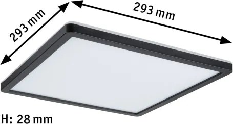 Paulmann 79921 - LED/16W dimmelhető ATRIA panel 230V 3000K 29,3x29,3 cm fekete