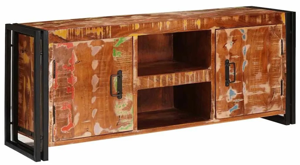 TV szekrény Sokszínű 120 x 30 x 50 cm tömör újrahasznosított fa