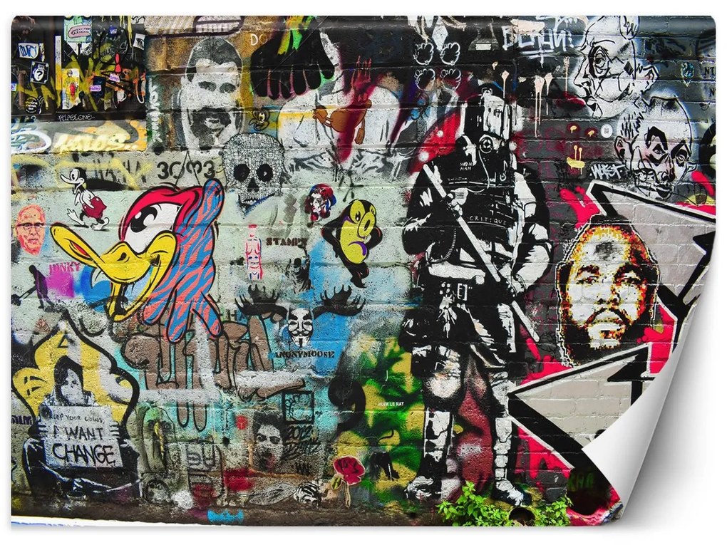 Gario Fotótapéta Graffiti - színes utcai stílus Anyag: Vlies, Méret: 150 x 105 cm