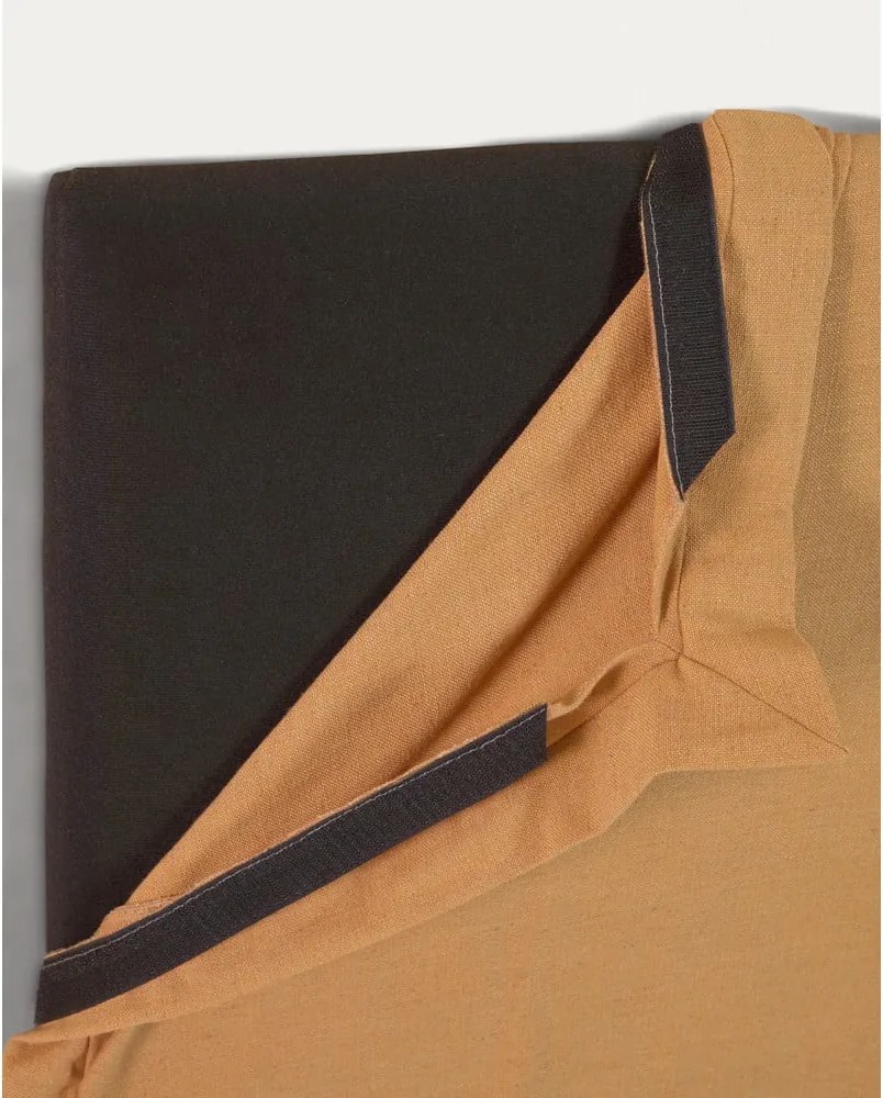 Mustársárga kárpitozott ágytámla 186x106 cm Tanit – Kave Home