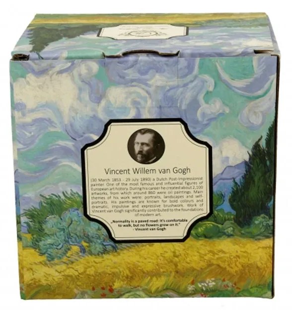 Porcelán bögre 380 ml Van Gogh Búzaföld ciprusokkal