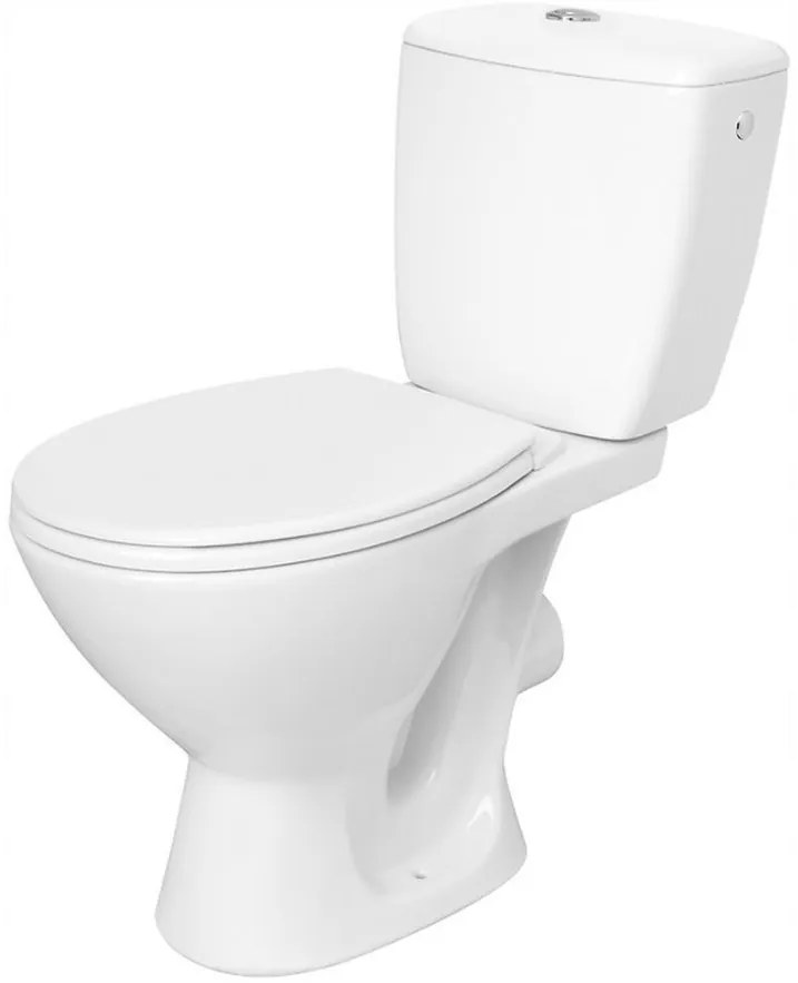 Cersanit Cascade, kombi WC öblítéssel 3 / 6l, vízszintes hulladék + ülőke polipropilénnel, fehér, K100-206