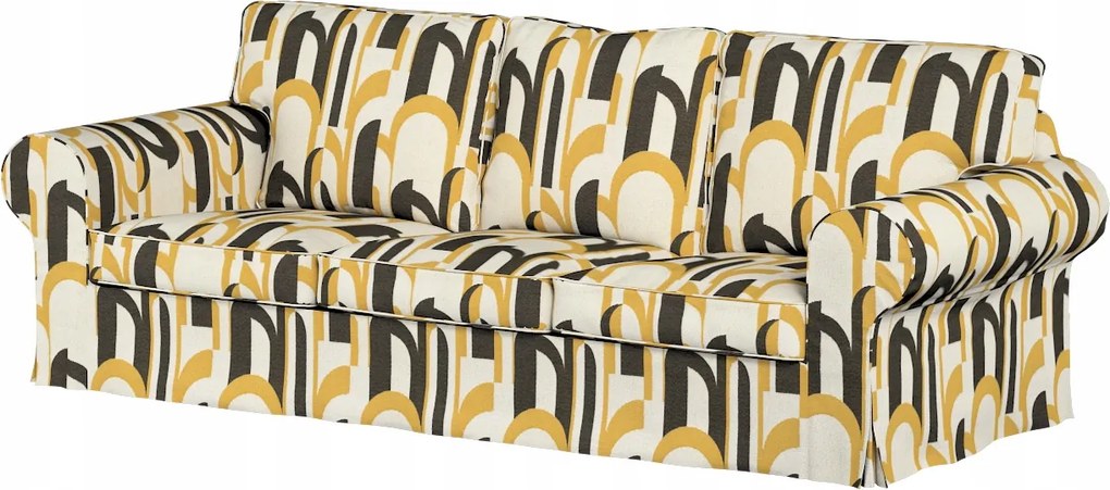 Ektorp 3 személyes kanapé huzat, összecsukható Ikea narancssárga