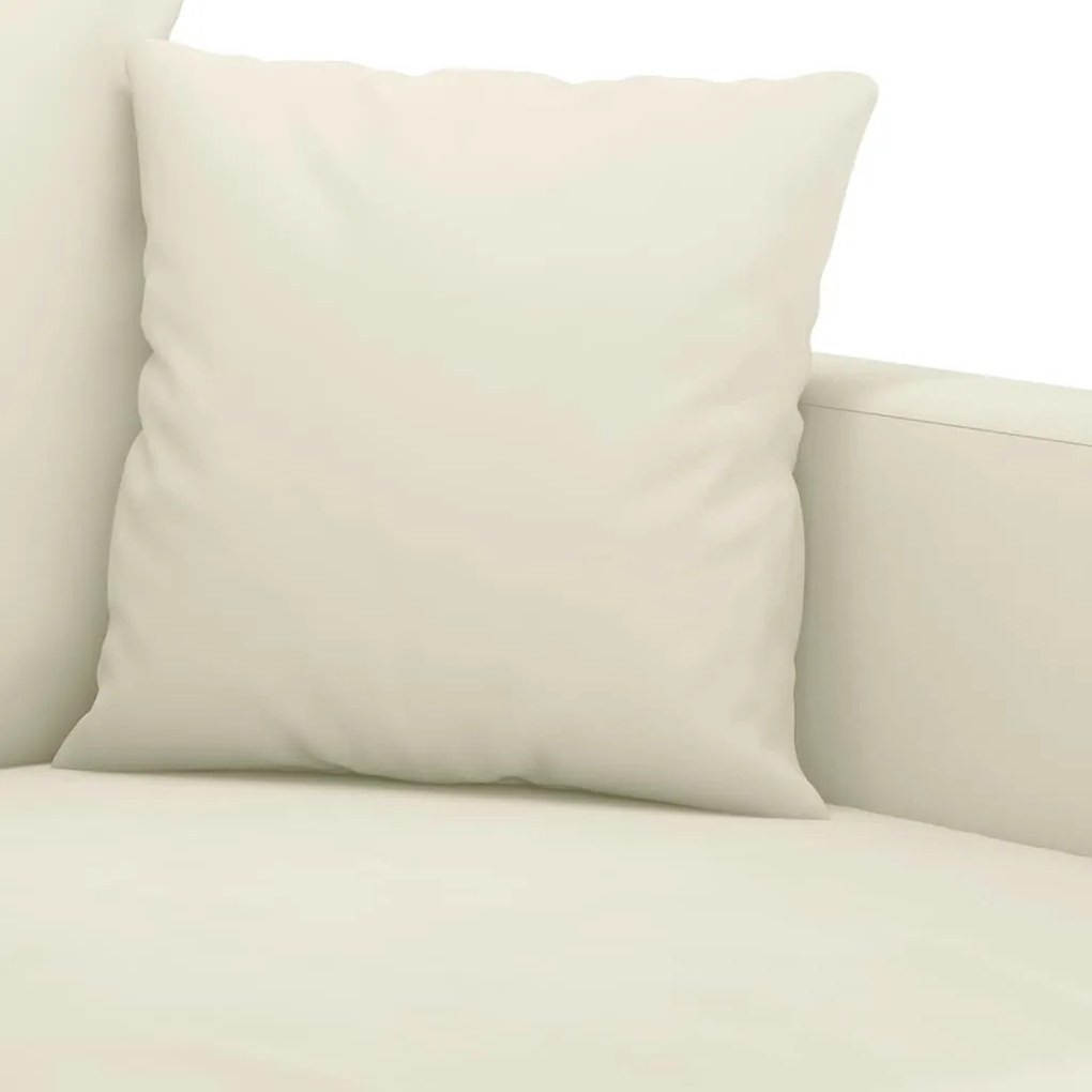 krémszínű bársony kanapéfotel 60 cm