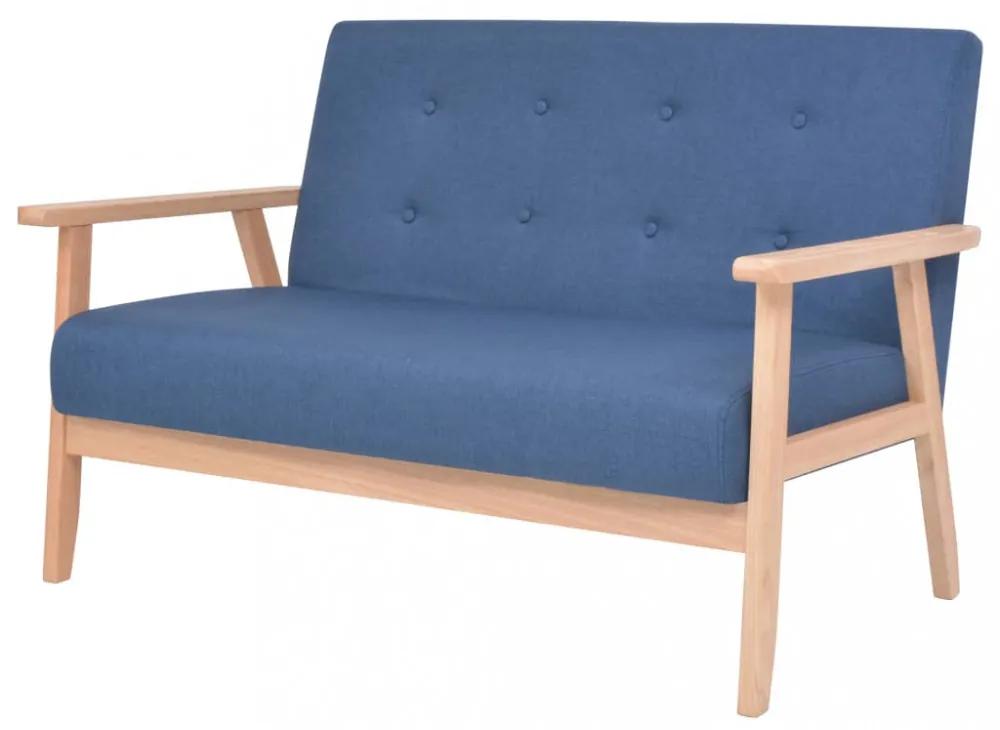 2 személyes kék szövet kanapé