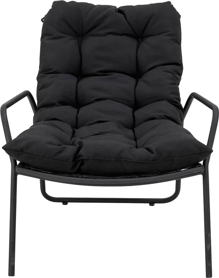 Fekete kerti napozóágy lábtartóval Boel - Bloomingville