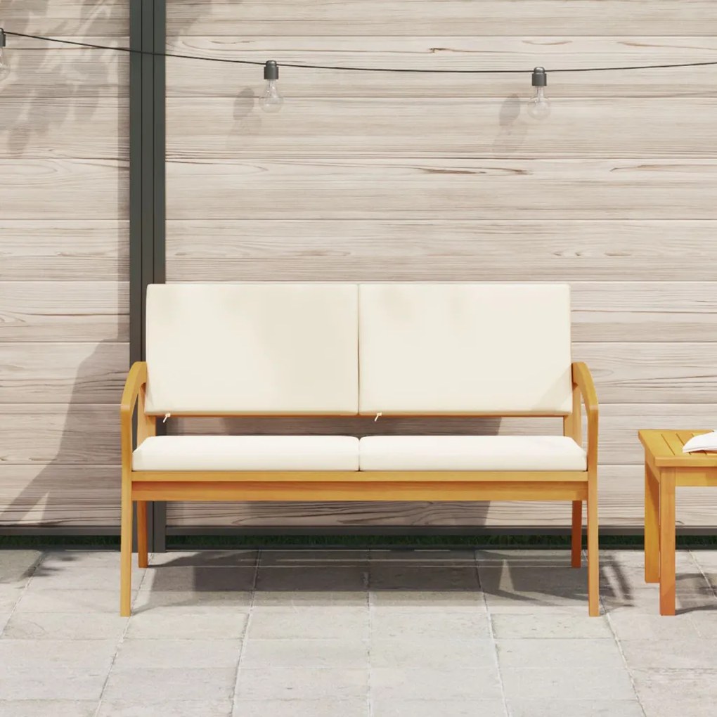 Kerti pad párnákkal 115x70x72 cm Tömör akácfából
