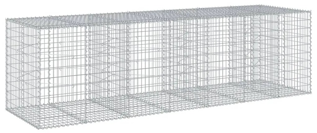 horganyzott vas gabion kosár fedéllel 350 x 100 x 100 cm