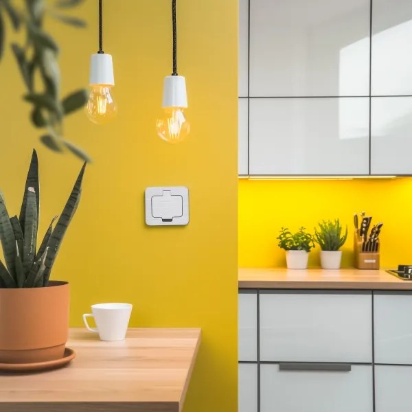 Brilagi - Kültéri beépített padló aljzat IP55 matt króm négyszögletes