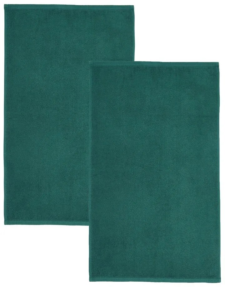 Sötétzöld gyorsan száradó frottír pamut fürdőlepedő szett 2 db-os 90x140 cm Quick Dry – Catherine Lansfield