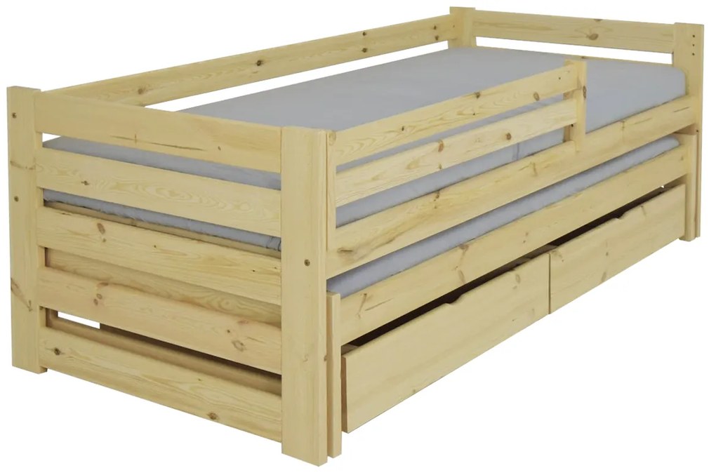 Wilsondo VERONIKA 7 gyerekágy 90x200 vendégággyal - natúr